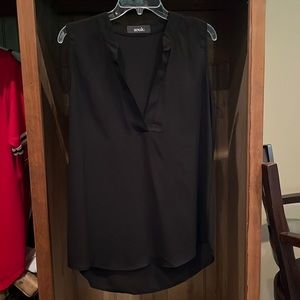Like new medium black deep V blouse